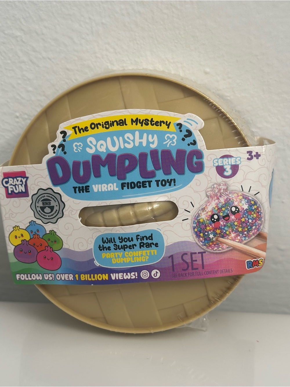 AUTHENTIC RMS Squishy Dumpling Viral Fidget Toy Cream Party Confetti (Series 3)